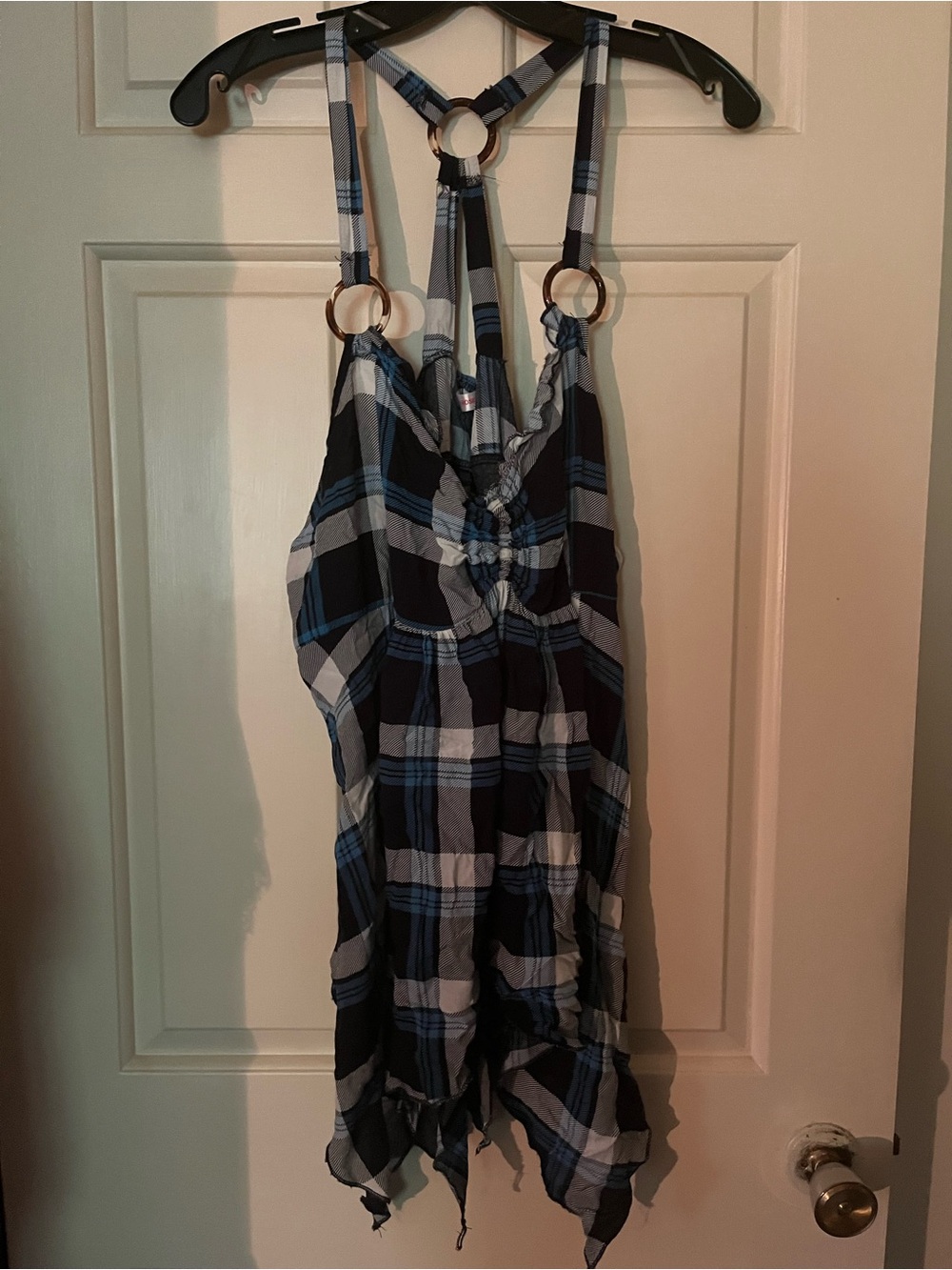 Plaid Blue and White shirt